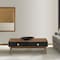 Armen Living Amigo Black Veneer and Walnut Wood Coffee Table LCAGCOWA - alternate 3